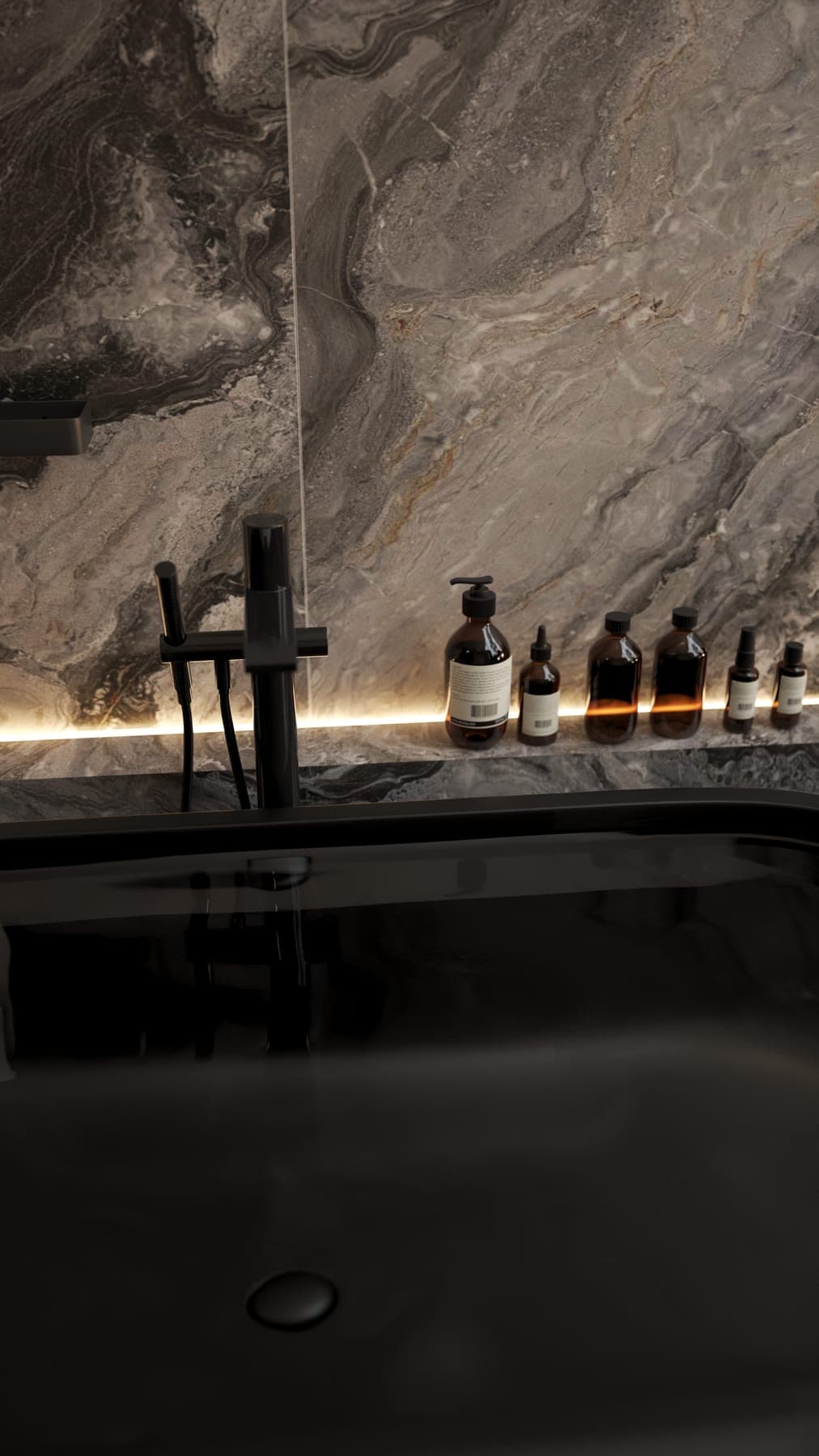 Detalle de amenities junto a la tina